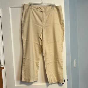 Banana Republic Women's Cream Linen Cropped Pants